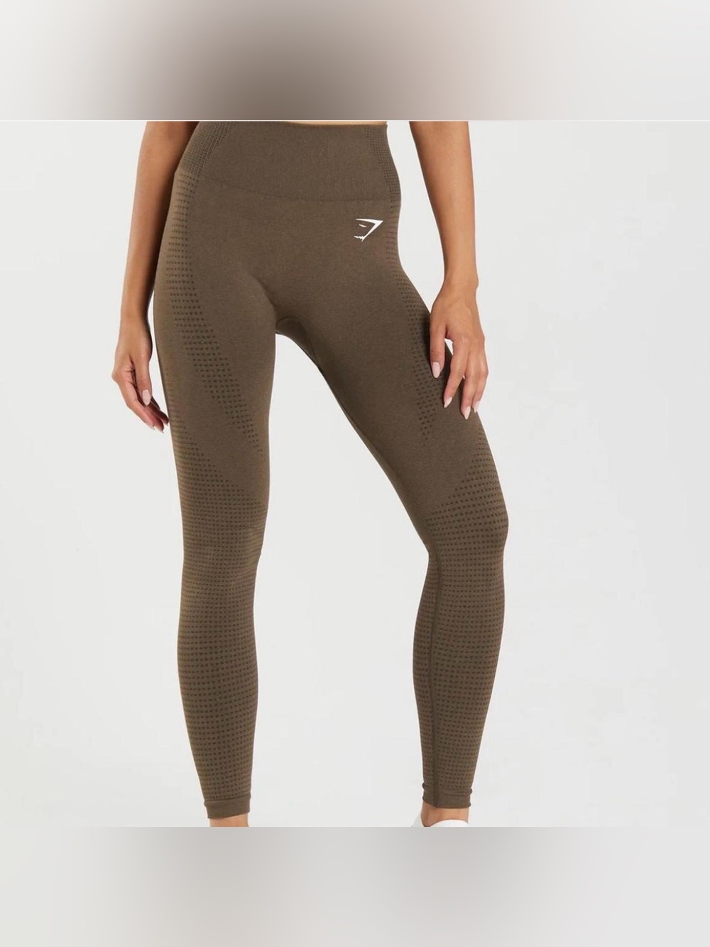 Gymshark Vital Seamless 2.0 Leggings Penny Brown Marl High Waist Workout XS